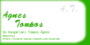agnes tompos business card